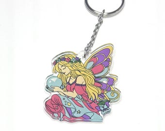 Sitting Fairy Acrylic Keychain