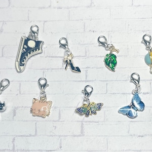 Enamel Clip On Charm - Zipper Charm - Bag charm - Bracelet Charm - Lobster Charm