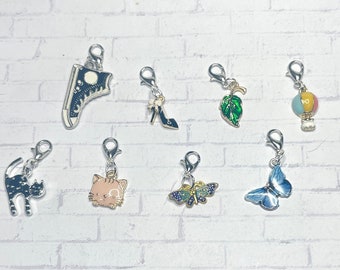 Enamel Clip On Charm - Zipper Charm - Bag charm - Bracelet Charm - Lobster Charm