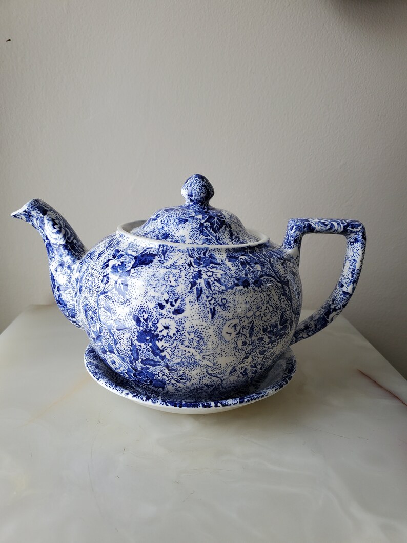 Laura Ashley Chintzware Teapot With Saucer Made in England Etsy