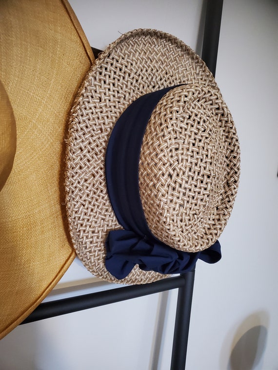 Vintage Firethorn Ladies Straw Summer Hat w/ Flor… - image 5