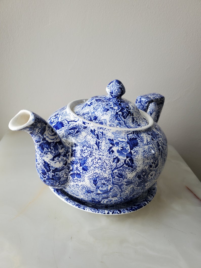Laura Ashley Chintzware Teapot With Saucer Made in England Etsy