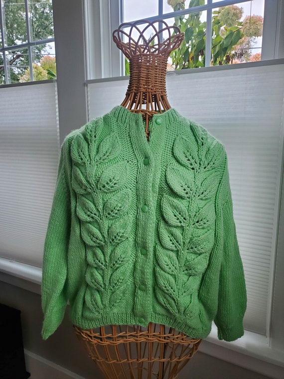 vintage hand knitted cardigan Gem