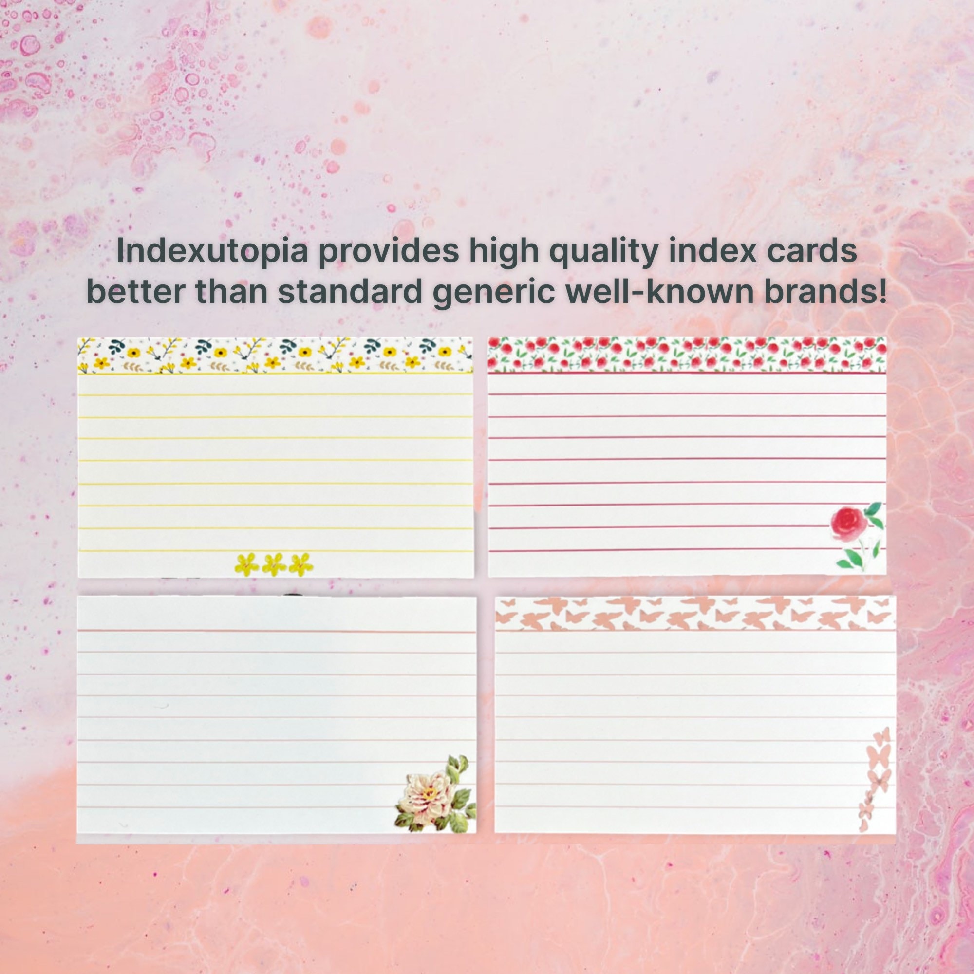 3x5 Index Card Binder Retro Cute Ruled Index Cards pack of 