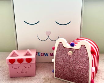 Dollhouse Mailbox Design - Valentines Day Cat Gift Box - Meow Surprise Mailbox - Glitter Theme - Meow box