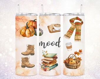 Fall Favorites 20 oz Tumbler PNG ~ Pumpkin Season PNG ~ Pumpkin Skinny Tumbler ~ Collage ~ Fall Tumbler Wrap ~ Leaves ~ Autumn Sublimate Art