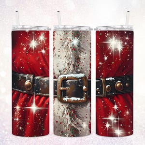 Weihnachtsmann-Anzug 20 oz Tumble PNG ~ Digital Christmas Skinny Tumble Wrap ~ Niedliche Weihnachtsbecher PNG ~ Aquarell Weihnachtsmann Tumbler Art