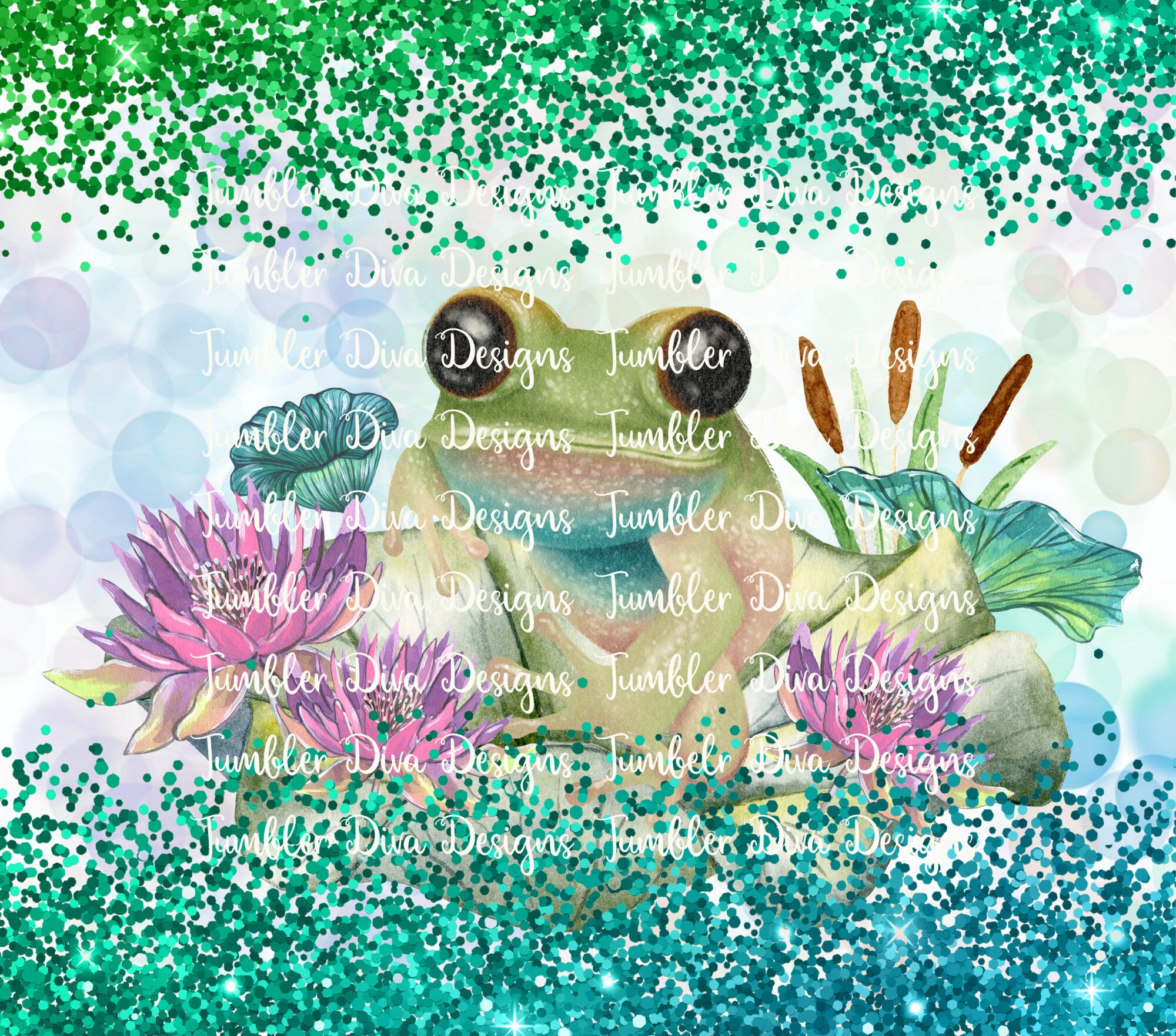 Frog 20 Oz Skinny Tumbler PNG ~ Digital Sublimation Design ~ Frog ...