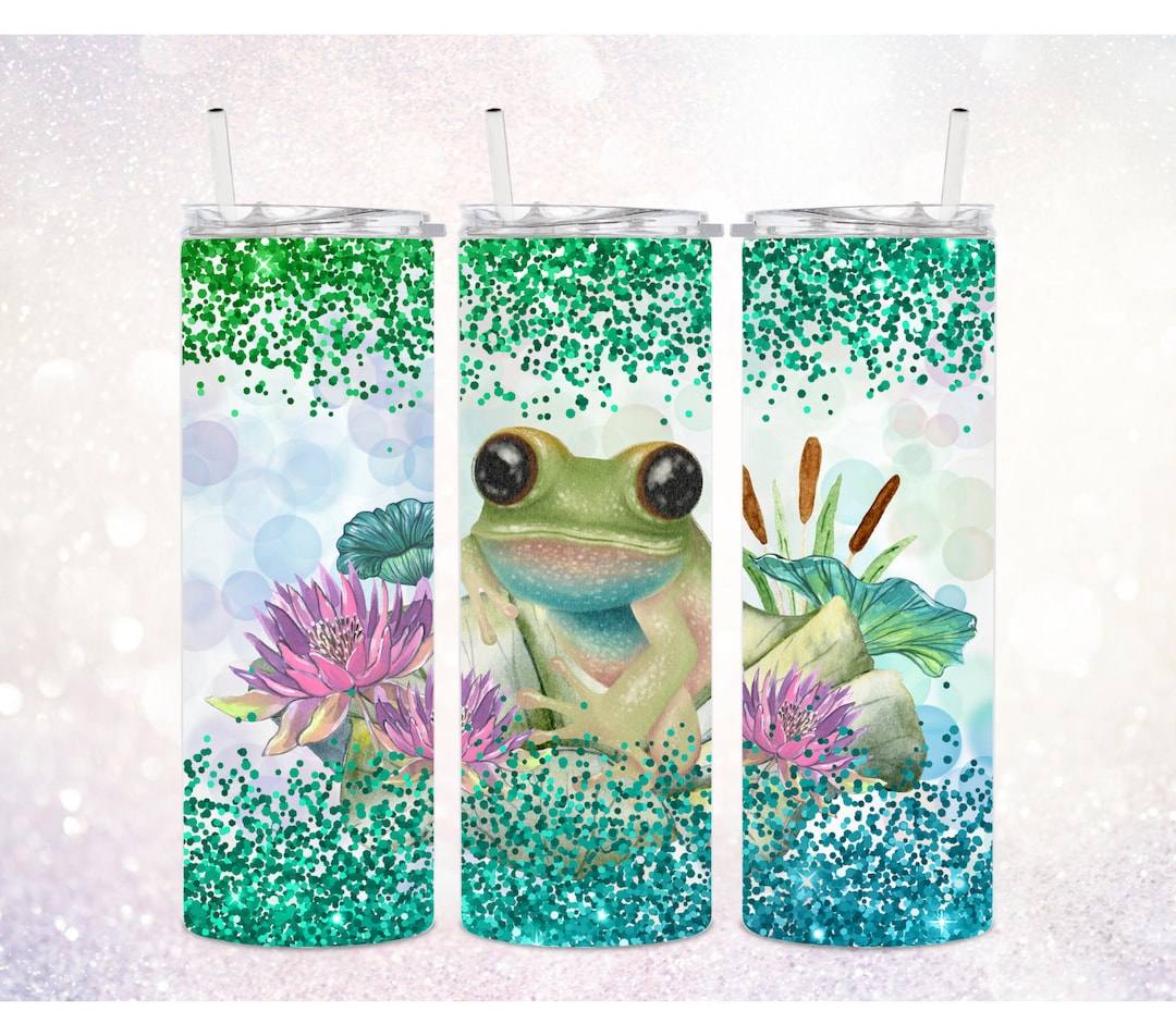Frog 20 Oz Skinny Tumbler PNG ~ Digital Sublimation Design ~ Frog ...