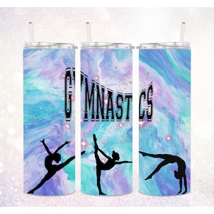Gymnastics 20 oz Skinny Tumbler PNG ~ Gymnastics Tumbler PNG ~ Sports Tumbler Gymnastics Wrap ~ Girl Gymnastics Tumbler Digital Sublimate