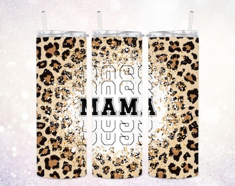 Mama Boss 20 oz Skinny Tumbler PNG ~ Leopard Print ~ Digital Sublimation Design ~ Mothers Day Tumbler Wrap PNG ~ Mama Tumbler Sublimate PNG