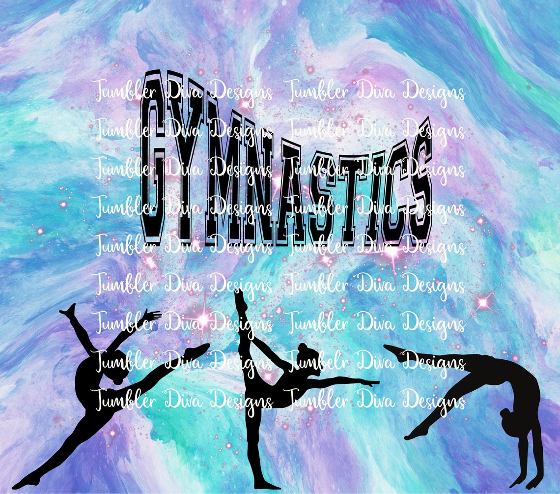 Gymnastics 20 Oz Skinny Tumbler PNG Gymnastics Tumbler PNG Etsy