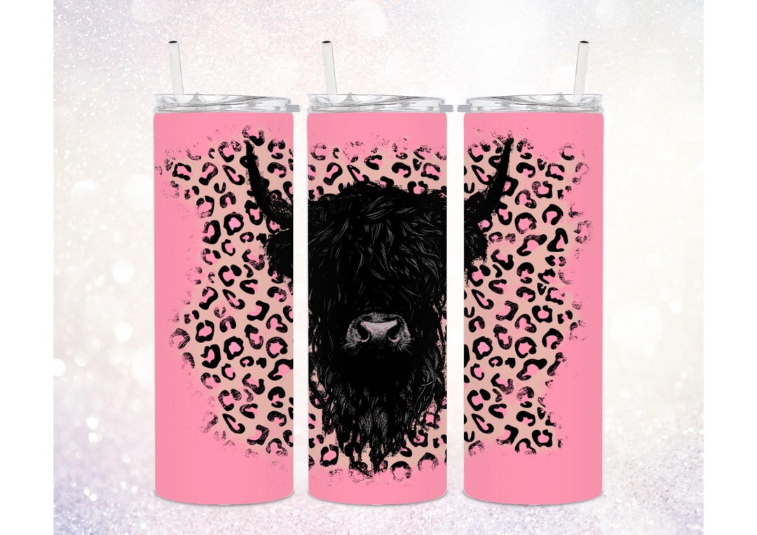 Highland Cow Skinny 20 Oz Tumbler PNG ~ Digital Sublimation Design ...