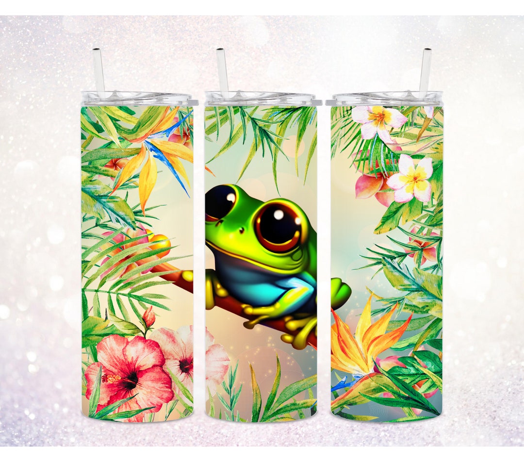 Frog 20 Oz Skinny Tumbler PNG ~ Digital Sublimation Design ~ Frog ...