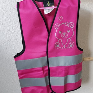 Sicherheitsweste 3-6 Jahre pink, Kinder, Bekleidung