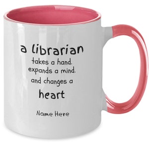 Bibliothekar Tasse, Bibliothekar Geschenk, personalisiertes Geschenk
