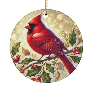 Christmas cardinal ornament