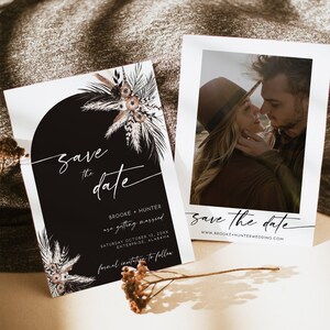 Rustic Save the Date Template, Boho Save the Date Invite, Modern Save the Date, Printable Save the Date Cards, Editable Template, BF