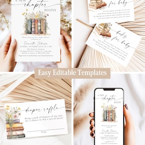 Storybook Baby Shower Bundle New Chapter Begins Baby Shower Book themed Baby Shower Storybook Baby Shower Decor New Tale Shower Games NC1 afbeelding 3