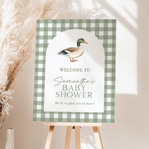 Mallard Baby Shower Invitation Bundle Green Plaid Duck Baby Shower Invite Duck Hunting Shower Games Editable Template Instant Download MD image 10