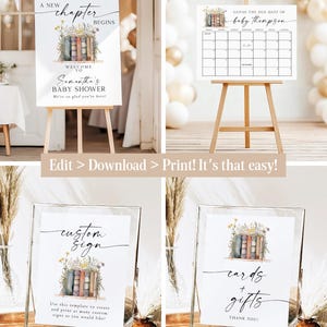 Storybook Baby Shower Bundle New Chapter Begins Baby Shower Book themed Baby Shower Storybook Baby Shower Decor New Tale Shower Games NC1 afbeelding 4