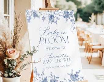 Dusty Blue Floral Baby Shower Thank You Card (digital Printable) - Etsy