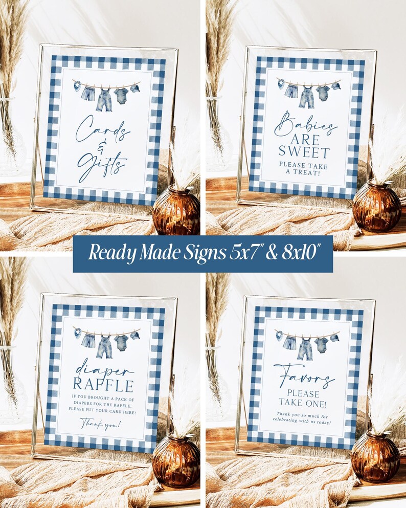 Blue Jean Baby Shower Invitation, Denim Western Baby Shower Template, Western Rustic Baby Shower Invite, Country Boy Baby Shower Invites, BJ imagen 4