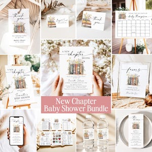 New Chapter Begins Baby Shower, Storybook Baby Shower Bundle, Book themed Baby Shower, Storybook Baby Shower Decor New Tale Shower Games NC1