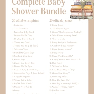Storybook Baby Shower Bundle New Chapter Begins Baby Shower Book themed Baby Shower Storybook Baby Shower Decor New Tale Shower Games NC1 afbeelding 9