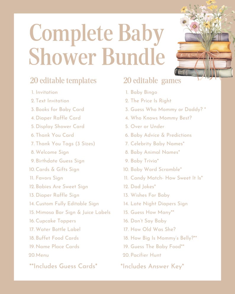 Storybook Baby Shower Bundle New Chapter Begins Baby Shower Book themed Baby Shower Storybook Baby Shower Decor New Tale Shower Games NC1 afbeelding 9