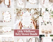 Little Wildflower Baby Shower Bundle Wildflower Baby Shower Invitation Template Floral Baby Shower Invite Printable Digital Shower Games P9