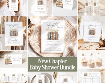 New Chapter Begins Baby Shower Storybook Baby Shower Bundle Book themed Baby Shower Storybook Baby Shower Decor New Tale Shower Games NC1