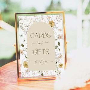 Cards and Gifts Sign, Wildflower Cards Sign, Gifts Table Sign, Books and Cards Sign, Floral Cards and Gifts Sign, Rustic Cards and Gifts,WF1
