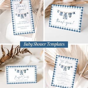 Blue Jean Baby Shower Invitation, Denim Western Baby Shower Template, Western Rustic Baby Shower Invite, Country Boy Baby Shower Invites, BJ imagen 5