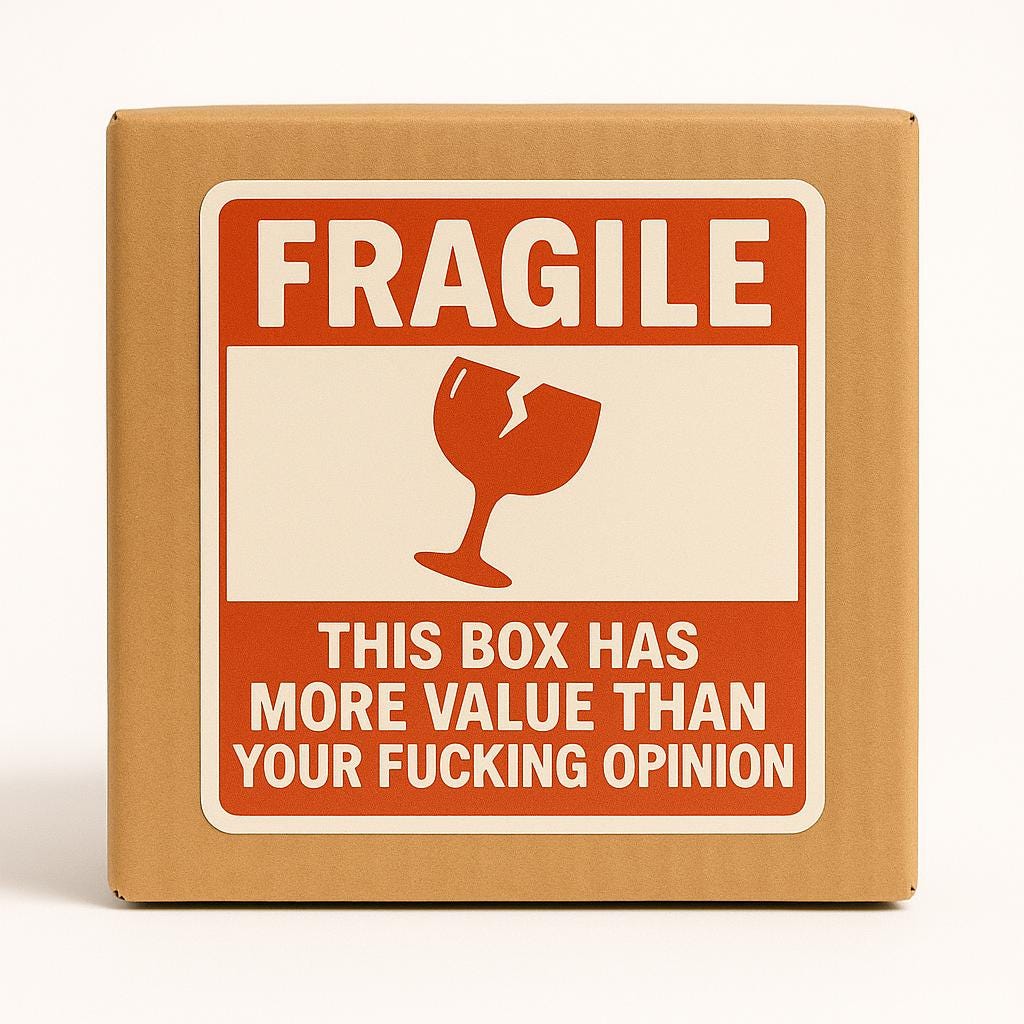 Funny Fragile Sticker Printable: Bold Shipping Label for Small Business ...