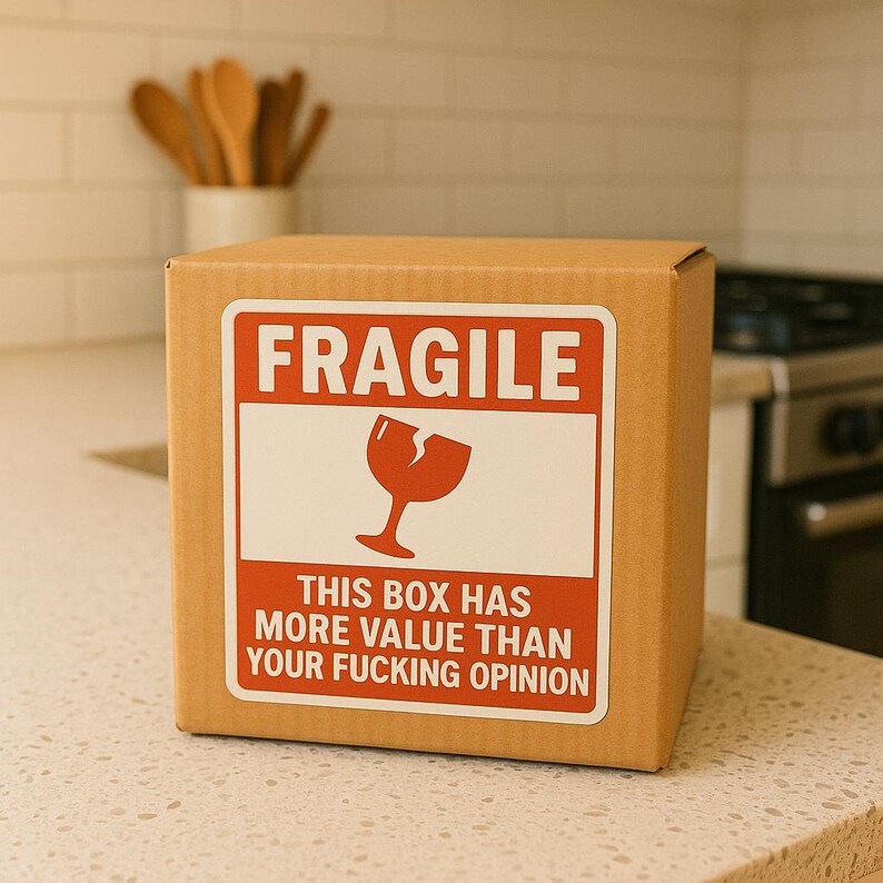 Funny Fragile Sticker Printable: Bold Shipping Label for Small Business ...