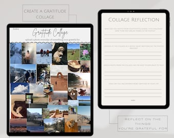 Diario de gratitud diaria / Diario digital de gratitud para iPad, GoodNotes + Notability + PDF imprimible - Diario de autocuidado y atención plena