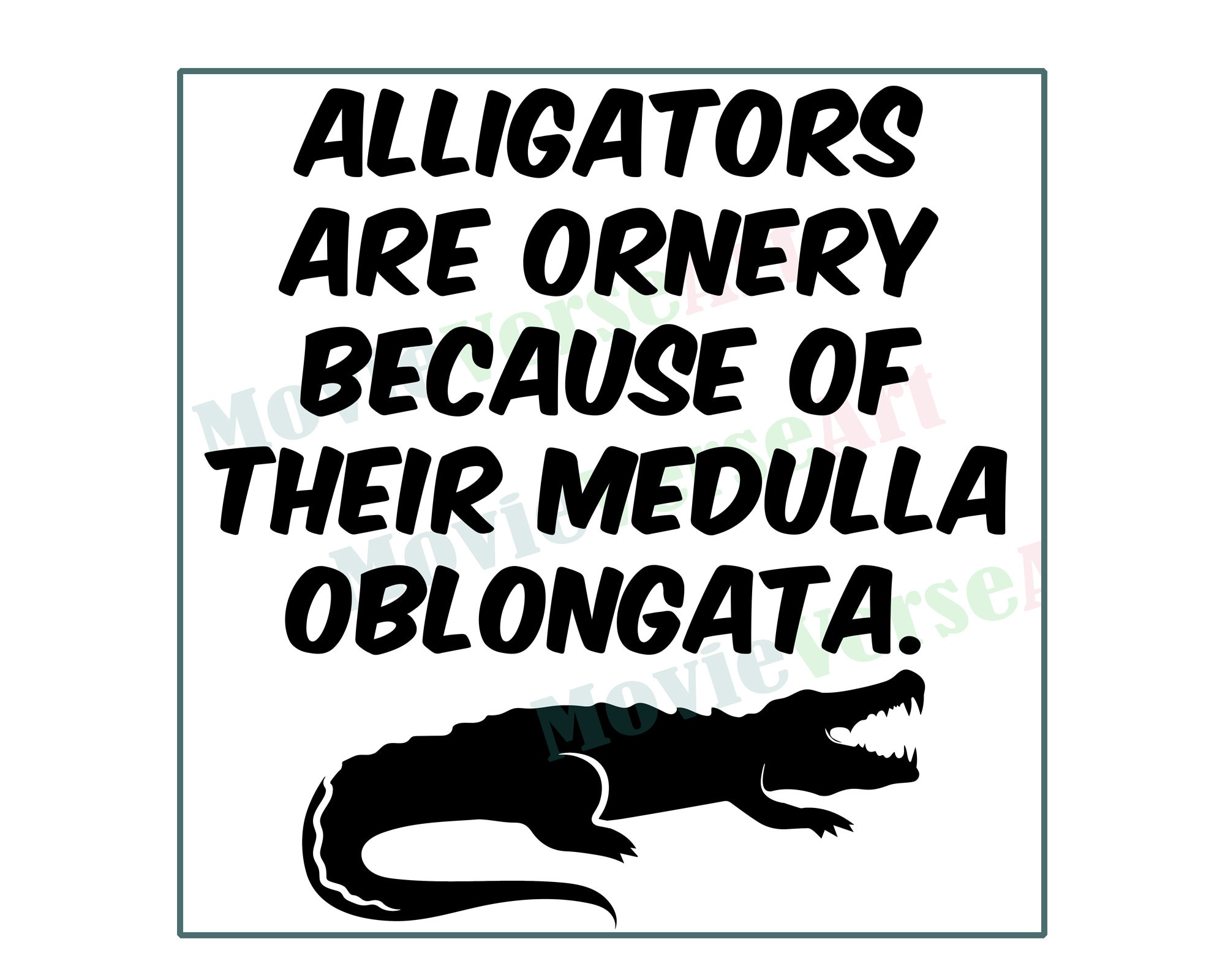 Waterboy Alligator Medulla Oblongata SVG PNG JPEG Etsy