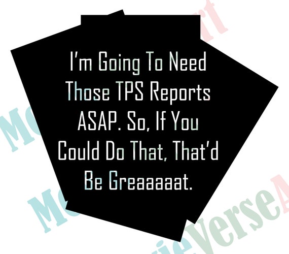 Office Space TPS Reports Quote SVG PNG Jpeg - Etsy
