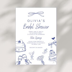 Handwritten bridal shower invite and welcome sign