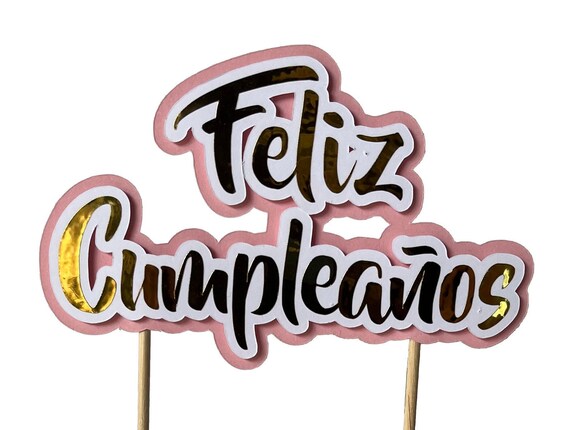 fábrica arrendamiento Descenso repentino Feliz Cumpleaños Cake Topper in Pastel Colors - Etsy