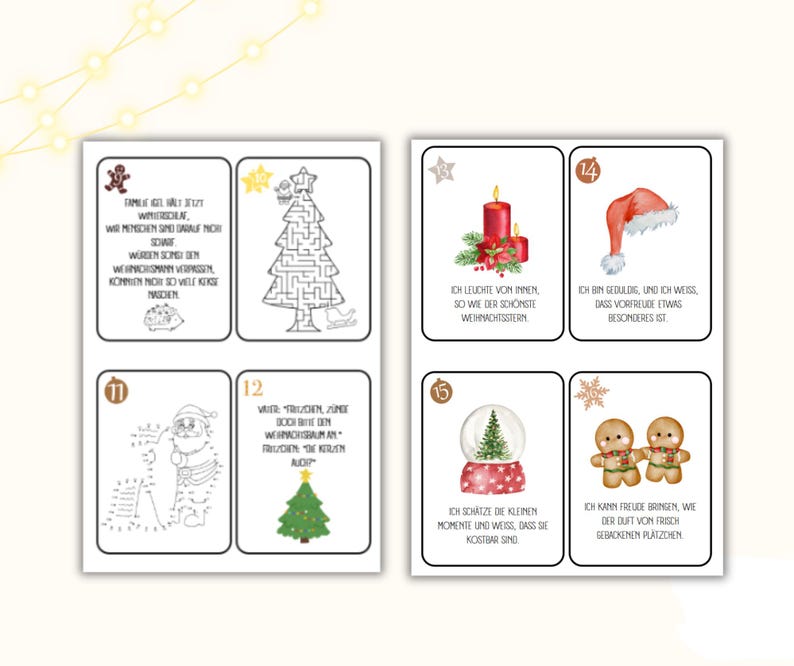 Advents-Mix für Kinder I Adventskalender zum Ausdrucken I Rätsel I Ausmalbilder I Lieder I Witze I Sofort-Download image 4