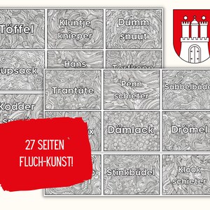Klei mi ann mors - Malbuch für Erwachsene zum Ausdrucken mit Hamburger Schimpfwörtern der Extraklasse I Malbuch I Hamburg I nordisch image 2