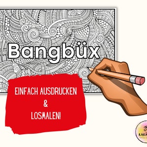 Klei mi ann mors - Malbuch für Erwachsene zum Ausdrucken mit Hamburger Schimpfwörtern der Extraklasse I Malbuch I Hamburg I nordisch image 3