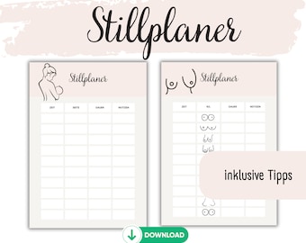 Stillplaner I Stillen I Stilltagebuch I Stillprotokoll I Baby I Eltern I Mutter I Sofort-Download I zum Ausdrucken I PDF I digital