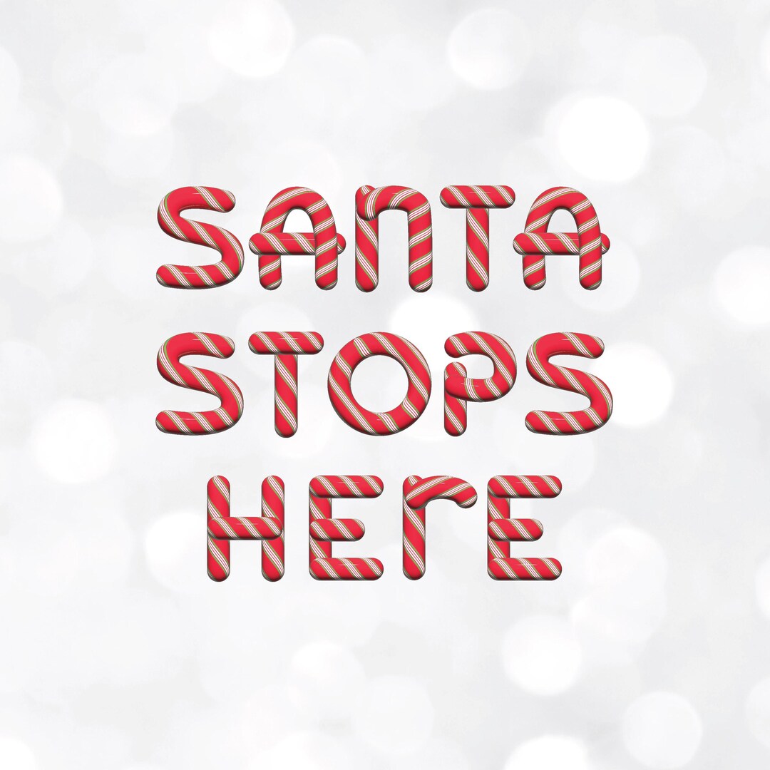 RED Candy Cane Letters A to Z, 0-9 and Special Characters (PNG Files ...