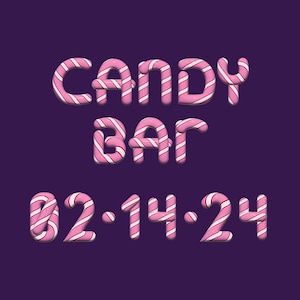 Candy Cane Letters A tot Z, 0-9 en speciale tekens (PNG-bestanden)