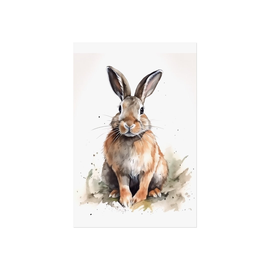 Grace With Rabbit Bunny Grace: Watercolour Rabbit Delight - Etsy