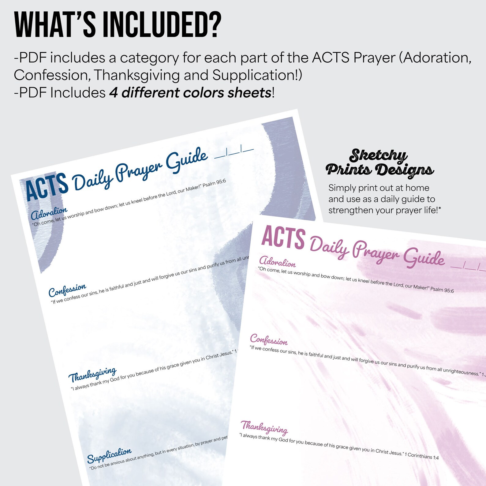 ACTS Daily Prayer Guide Printable PDF Printable PDF, Prayer Guide ...