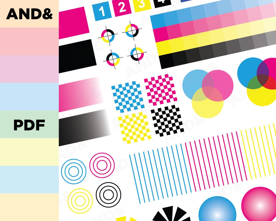 CMYK Print Test Large Format Printing Print Head Check - Etsy